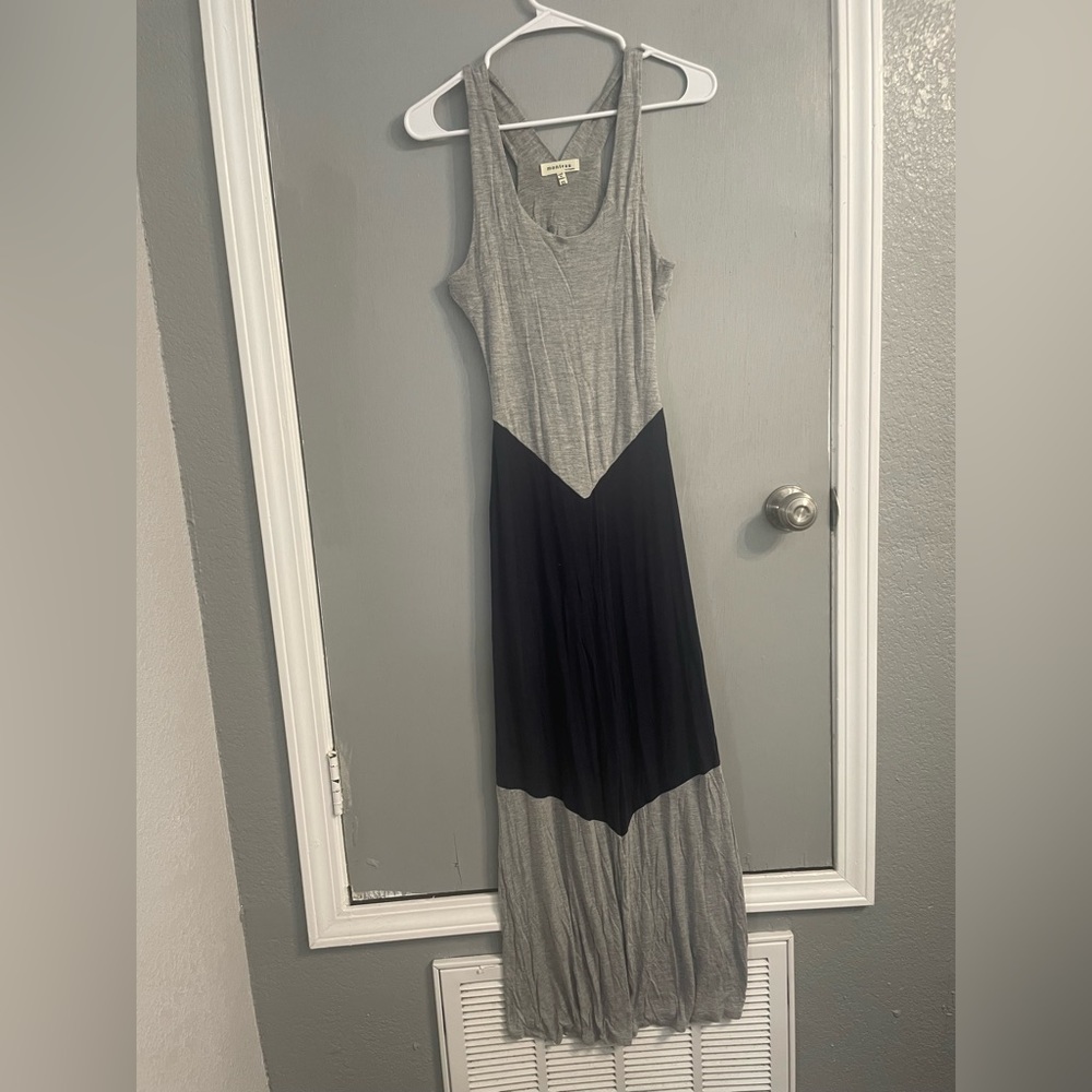 Navy Chevron Maxi Dress